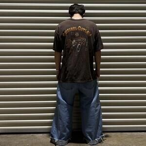 Vintage Y2K West Coast Choppers brown baggy shirt
